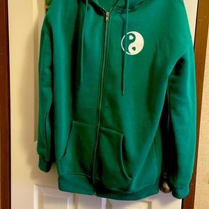 Green zapped up jacket